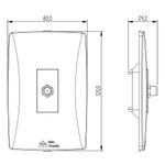 Conjunto 1 Conector para Antena com placa Vertical Petra (81025V)