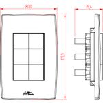 3 Interruptores Simples 10A/250Vca Engate Convencional com placa Mec-Plus (81107)