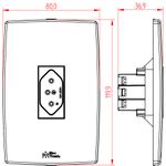 1 Tomada 2P+T 10A/250Vca Engate Convencional com placa Vertical Mec-Plus (39700)