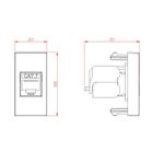 Módulo Tomada RJ45 Cat7 Branco Brilho (41012)