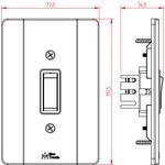 1 Interruptor Simples 10A/250Vca Engate Convencional com placa Milleniun (21001)