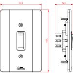 Interruptor Paralelo 10A/250Vca Engate Soft  com placa Milleniun (21054)