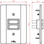 Conjunto 2 Interruptores Paralelos 10A/250Vca Engate Convencional com placa Milleniun (21005)
