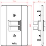 1 Interruptor Simples + 1 Interruptor Paralelo 10A/250Vca Engate Convencional com placa Milleniun (21004)
