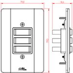 2 Interruptores Simples + 1 Interruptor Paralelo 10A/250Vca Engate Convencional com placa Milleniun (21007)