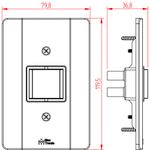 1 Interruptor Bipolar Simples 10A/250Vca Engate Convencional com placa Milleniun (21017)