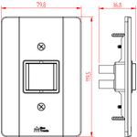 1 Interruptor Bipolar Paralelo 10A/250Vca Engate Convencional com placa Milleniun (21018)