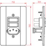 1 Interruptor Simples + 1 Interruptor Paralelo + 1 Tomada 2P+T 10A/250Vca Engate Convencional com placa Milleniun (39136)