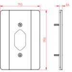 Placa 4X2 para 1 Tomada Vertical Milleniun (39021)