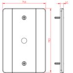 Placa 4X2 com Furo Coaxial Milleniun (22006)