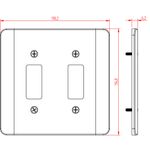 Placa 4X4 para 2 Seções distanciadas Milleniun (22011)