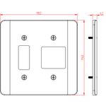 Placa 4X4 para 1 Seção + 2 Seções Milleniun (22012)