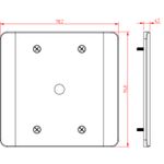 Placa 4X4 com Furo Coaxial Milleniun (22015)