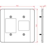 Placa 4X4 para 2 Seções + 3 Seções Milleniun (22017)