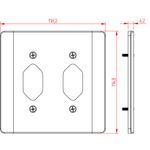 Placa 4X4 para 2 Tomadas Vertical Milleniun (39103)
