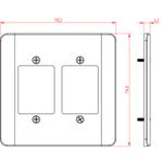 Placa 4X4 para 3 Seções + 3 Seções Milleniun (22019)