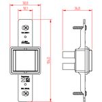 1 Interruptor Bipolar Paralelo 10A/250Vca sem placa Milleniun (20012)