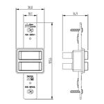 2 Interruptores Paralelos 10A/250Vca sem placa Preto Clássica (10005)
