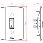 Conjunto 1 Pulsador Campainha 10A/250Vca com placa Volts (24009)