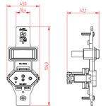 Interruptor Simples + Tomada 2P+T 10A/250Vca sem placa Milleniun (39043)
