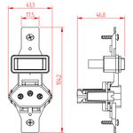 1 Interruptor Simples 10A + 1 Tomada 2P+T 20A, 250Vca sem placa Milleniun (39206)