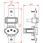 1 Interruptor Paralelo 10A + 1 Tomada 2P+T 20A, 250Vca sem placa Milleniun (39208)