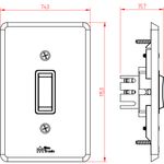 1 Interruptor Simples 10A/250Vca Engate Convencional com placa Clássica (11001)