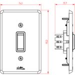 1 Interruptor Paralelo 10A/250Vca Engate Convencional com placa Clássica (11002)