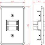 2 Interruptores Simples 10A/250Vca Engate Convencional com placa Clássica (11003)