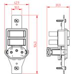 2 Interruptores Paralelos + 1 Tomada 2P+T 10A/250Vca sem placa Preto Clássica (39128)