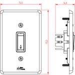 Pulsador Campainha 10A/250Vca Engate Convencional com placa Clássica (11010)