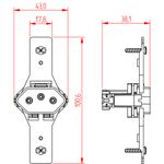 Tomada 2P+T Horizontal 10A/250Vca sem placa Milleniun (39157)