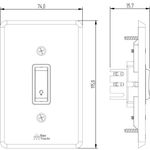 1 Interruptor Bipolar Simples 10A/250Vca Engate Convencional com placa Clássica (11022)