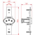 Tomada 2P+T Horizontal 10A/250Vca sem placa Preta Clássica (39156)