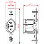 Tomada 2P+T Vertical 20A, 250Vca sem placa Preto Clássica (39014)