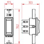 1 Interruptor Paralelo 10A/250Vca sem placa Sobrepor Milleniun (60002)