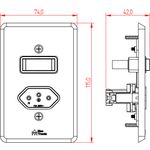 Interruptor Paralelo + Tomada 2P+T 10A/250Vca Engate Convencional com placa Clássica (39075)