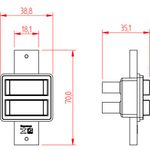 1 Interruptor Simples 10A/250Vca sem placa Sobrepor Milleniun (60003)