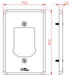 Placa 4X2 para 2 Interruptores + 1 Tomada Clássica (39138)