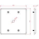 Placa 4X4 com Furo Coaxial Clássica (12014)
