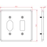 Placa 4X4 para 1 Tomada + 1 Seção Clássica (39097)