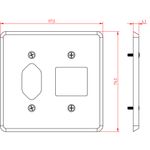 Placa 4X4 para 1 Tomada + 2 Seções Clássica (39097)