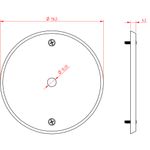 Placa 4'' Redonda com Furo Coaxial Clássica (12024)