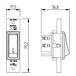 1 Pulsador Campainha 10A/250Vca com placa Sobrepor Milleniun (60010)