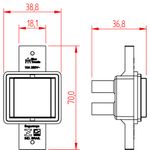 1 Interruptor Bipolar Simples 10A/250Vca sem placa Sobrepor Milleniun (60015)