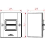 Conjunto Sobrepor Milleniun com 2 Interruptores Simples 10A/250Vca Engate Convencional (61003)