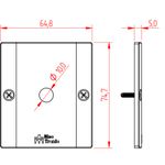 Placa 3X3 Sobrepor Milleniun com Furo (62006)