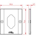Placa 3X3 Sobrepor Milleniun para 1 Tomada Vertical (39123)