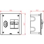 Caixa de Proteção Embutir Disjuntor 2P, 10A, NEMA + Tomada 10A (89080)