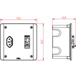 Caixa de Proteção Embutir Disjuntor 1P, 10A, DIN + Tomada 10A (89067)